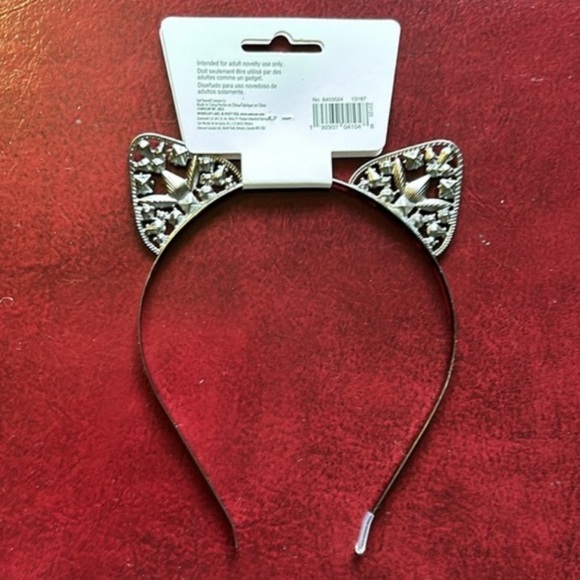 Cat Ear Adult Crystal Bejeweled Cat Ear Headband NEW Back to School Halloween - Picture 3 of 3